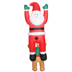 Kozy 7FT Hanging Christmas Inflatable Santa with Dog, Christmas Blow Up Decoration with Built-in LED Lights for Garden, Indoor Outdoor Home Decor
