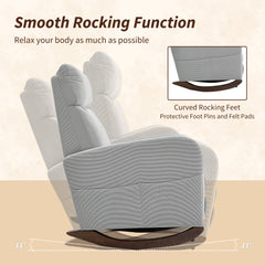 Kozy - Corduroy Rocking Armchair - Grey