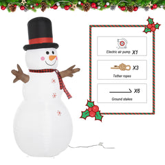 Kozy 6ft Giant Inflatable Snowman Christmas Decoration w/ LED Lights Accessories Cute Family Fun Seasonal Outdoor Indoor