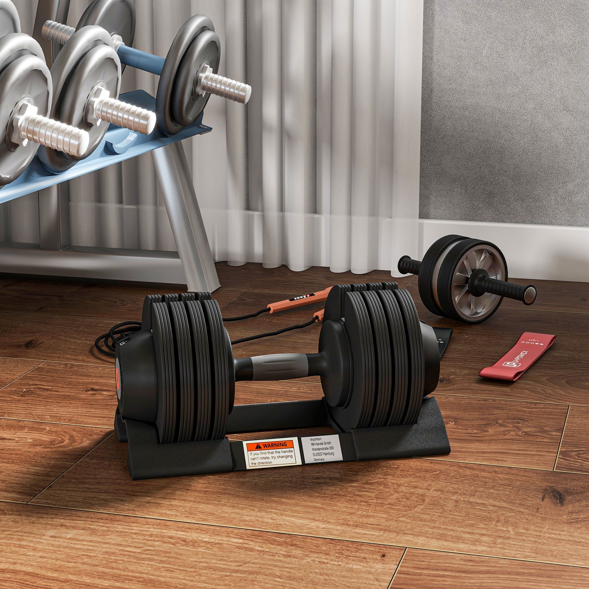 SPORTNOW 2 x 20KG Adjustable Dumbbells Set, 4-in-1 Weights Set with Storage Tray and Non-Slip Handle, Home Gym Fitness Equipment, Black | Aosom UK