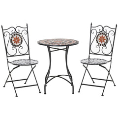 Kozy Three-Piece Mosaic Bistro Table Set - Multicoloured