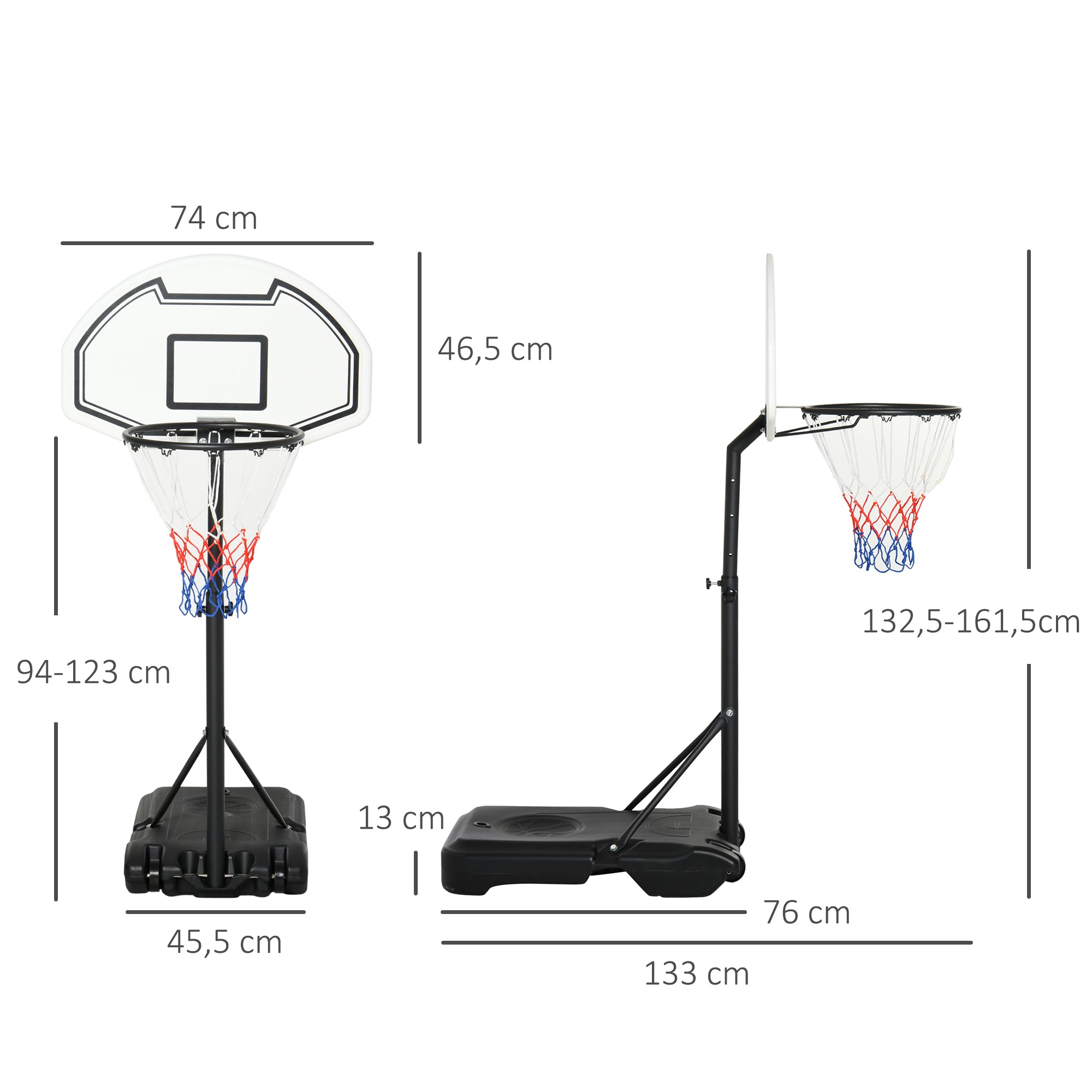 HOMCOM Basketball Stand 94