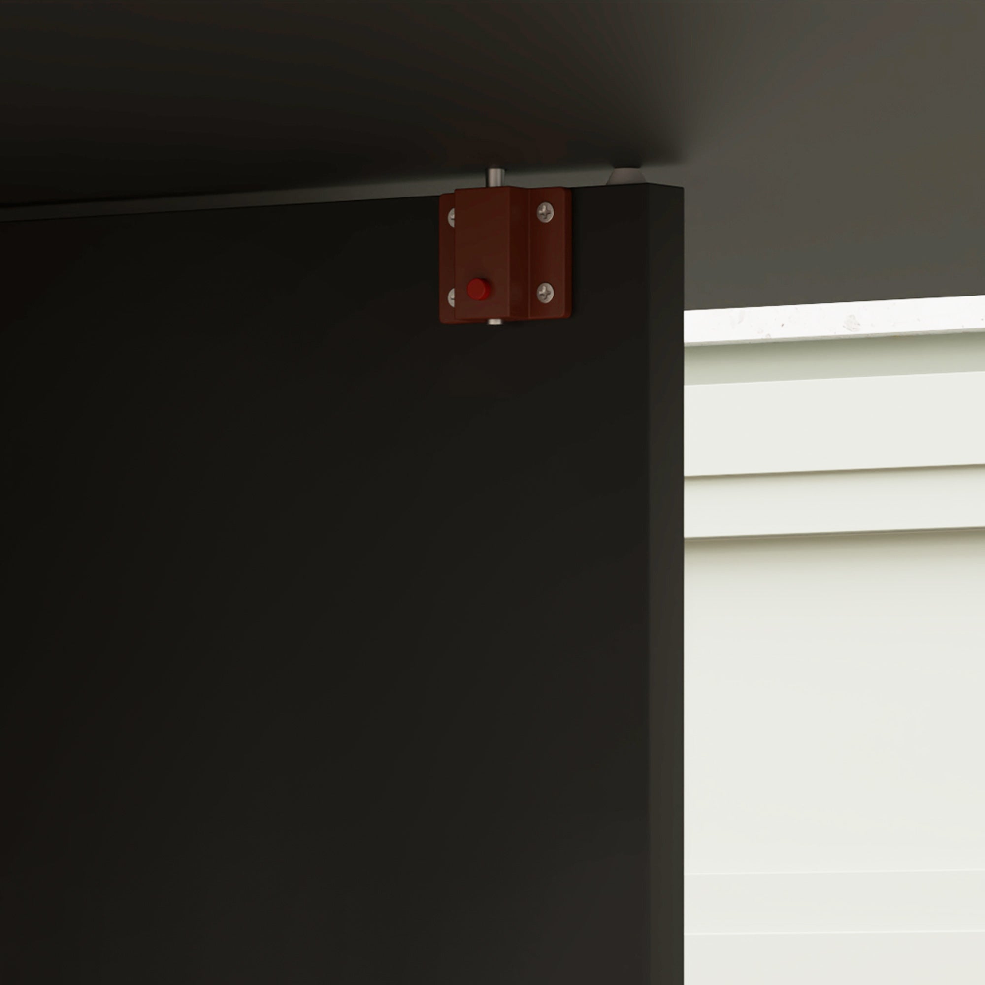 Kozy Folding Dining Table, Drop Leaf Table with 2-Tier Shelves, Rolling Casters, for Small Spaces, Kitchen, Cement Grey