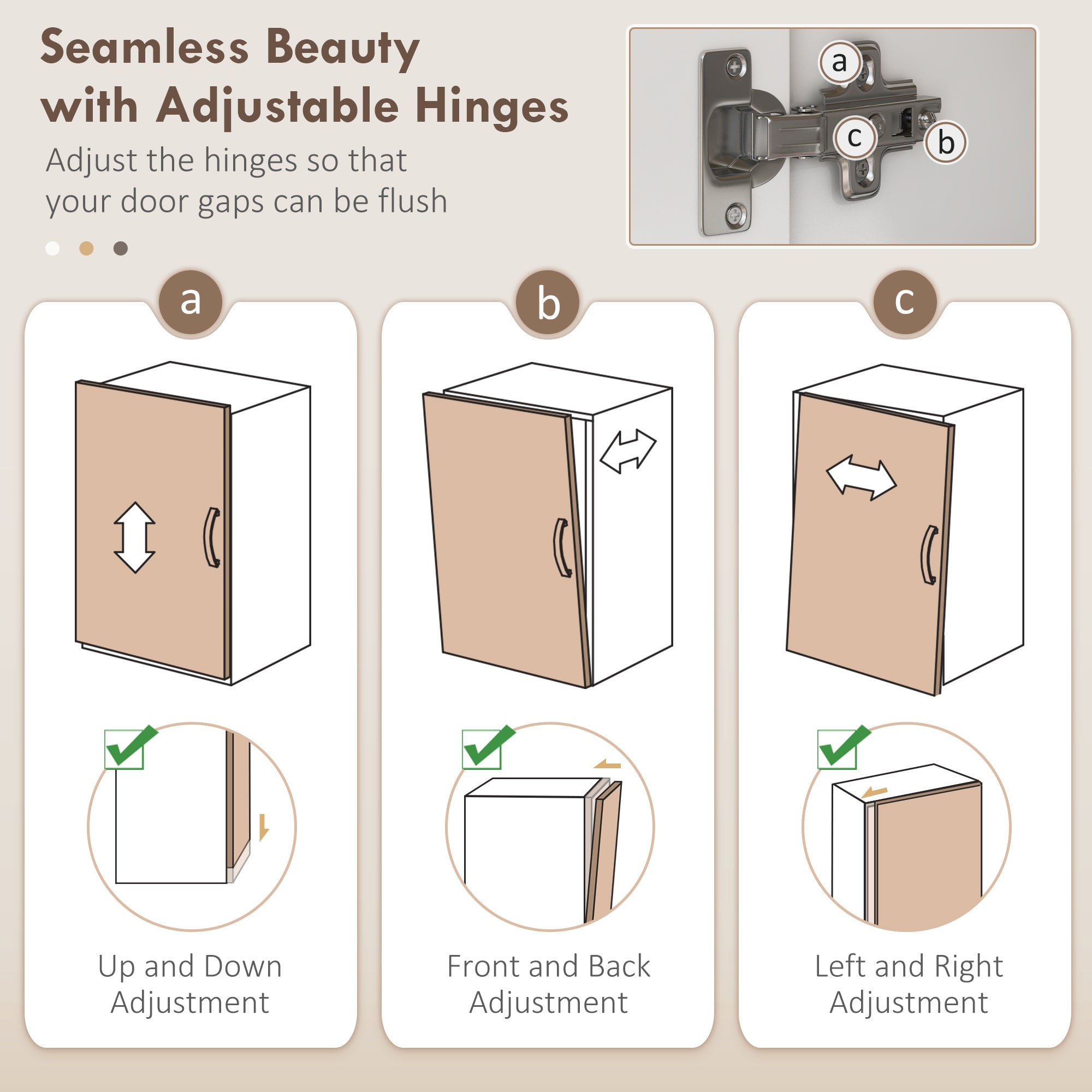 Kozy 172cm Kitchen Cupboard, Freestanding Storage Cabinet with Doors and Shelves, Modern 2-Door Kitchen Pantry Cupboard for Dining Room, White