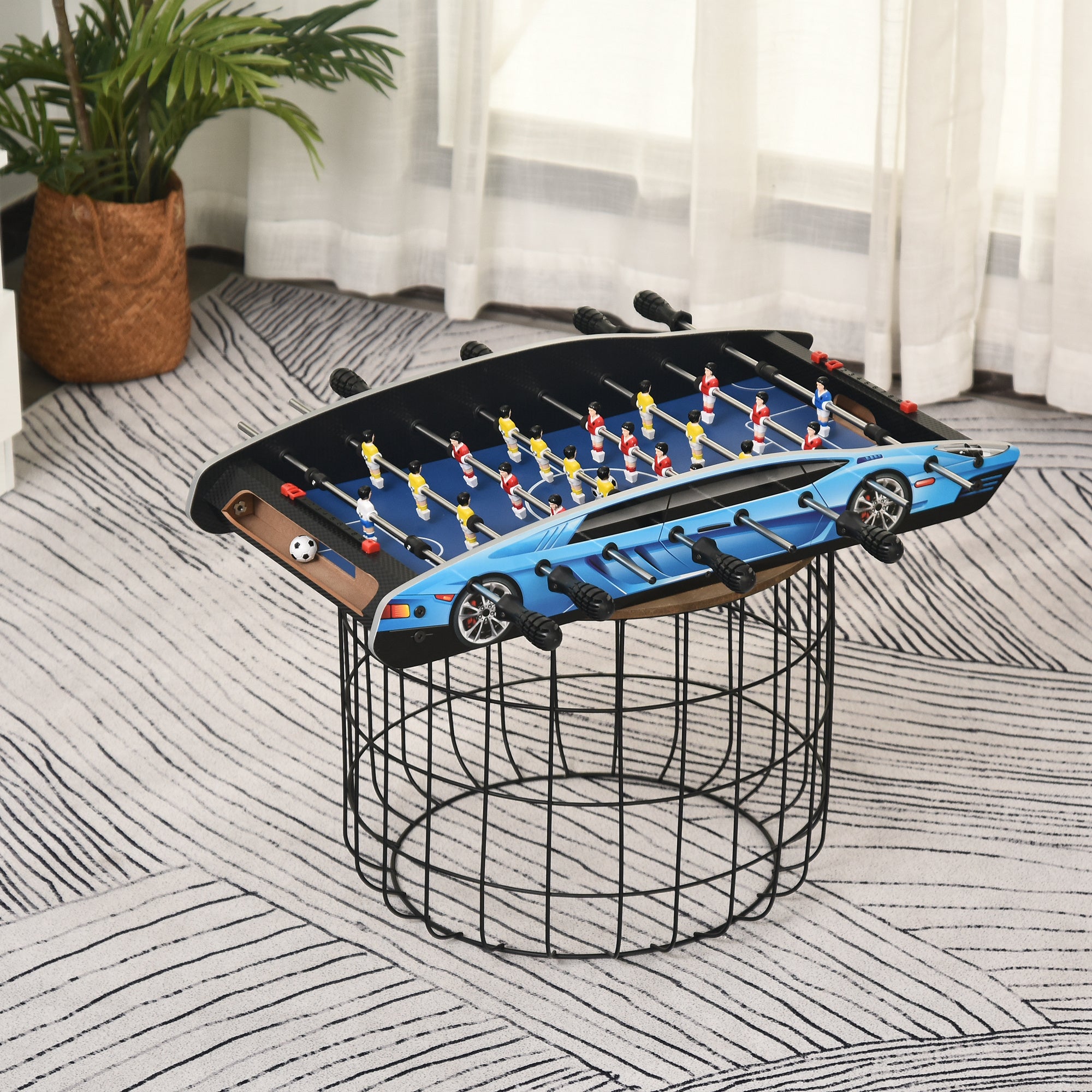 Kozy 29 Inch Mini Tabletop Football Foosball Gaming Table  Play Fun Game Toy 74.5L x 36.1W x 12H CM