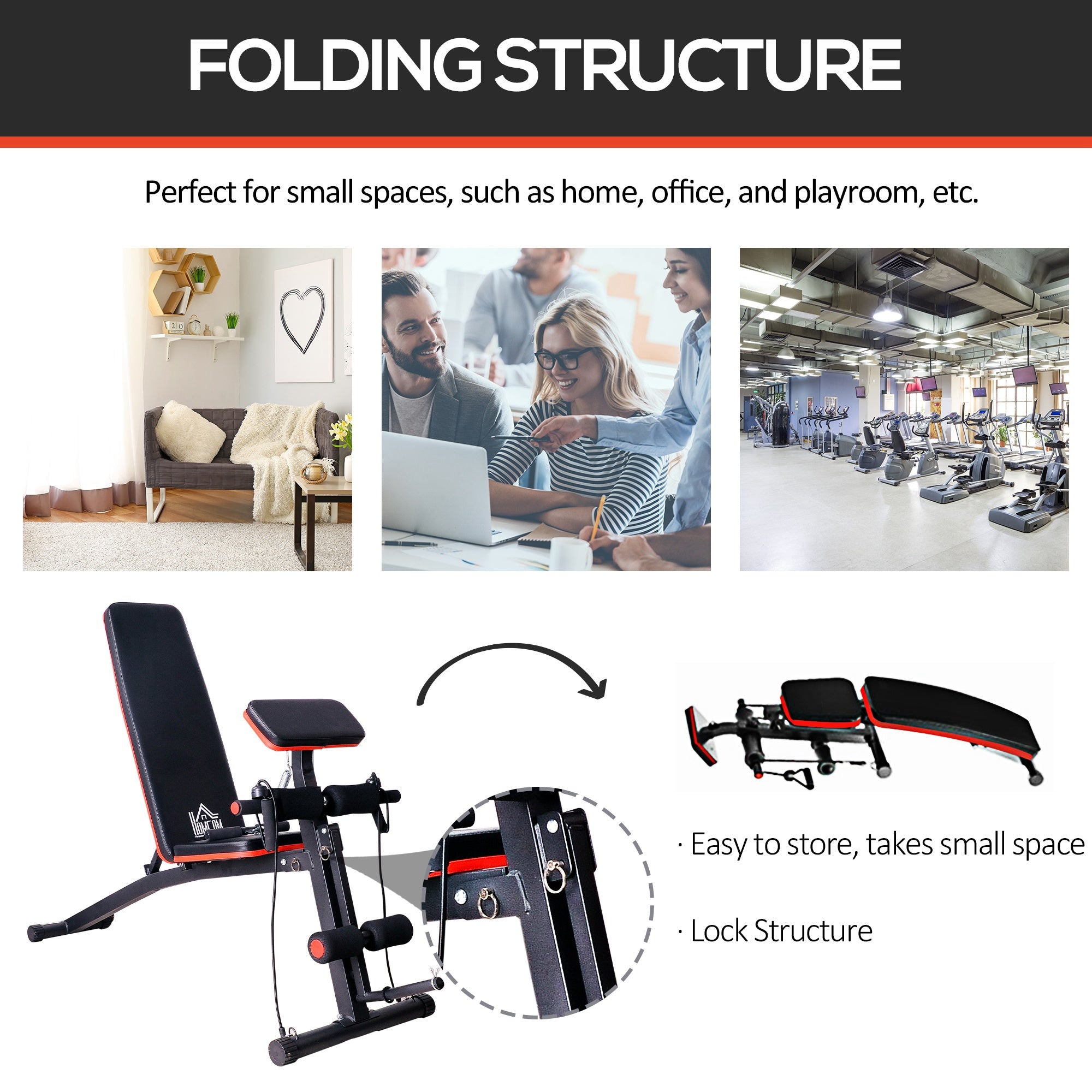 Kozy Adjustable Reclined Dumbbell Bench Weight Lifting Set Folding Sit Up Ab Bench Home Training Gym Multiuse Workout Exercise Fitness with 2 x 4kg Dumbbells