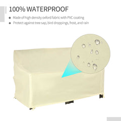 Outsunny Outdoor Furniture Cover 2 Seater Loveseat Protection Tough PVC Lining Wind Rain Dust UV Waterproof, 140x84x94cm