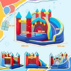 Kozy - Kids Bouncy Castle, with Slide, Pool, Trampoline, Climbing Wall, Blower