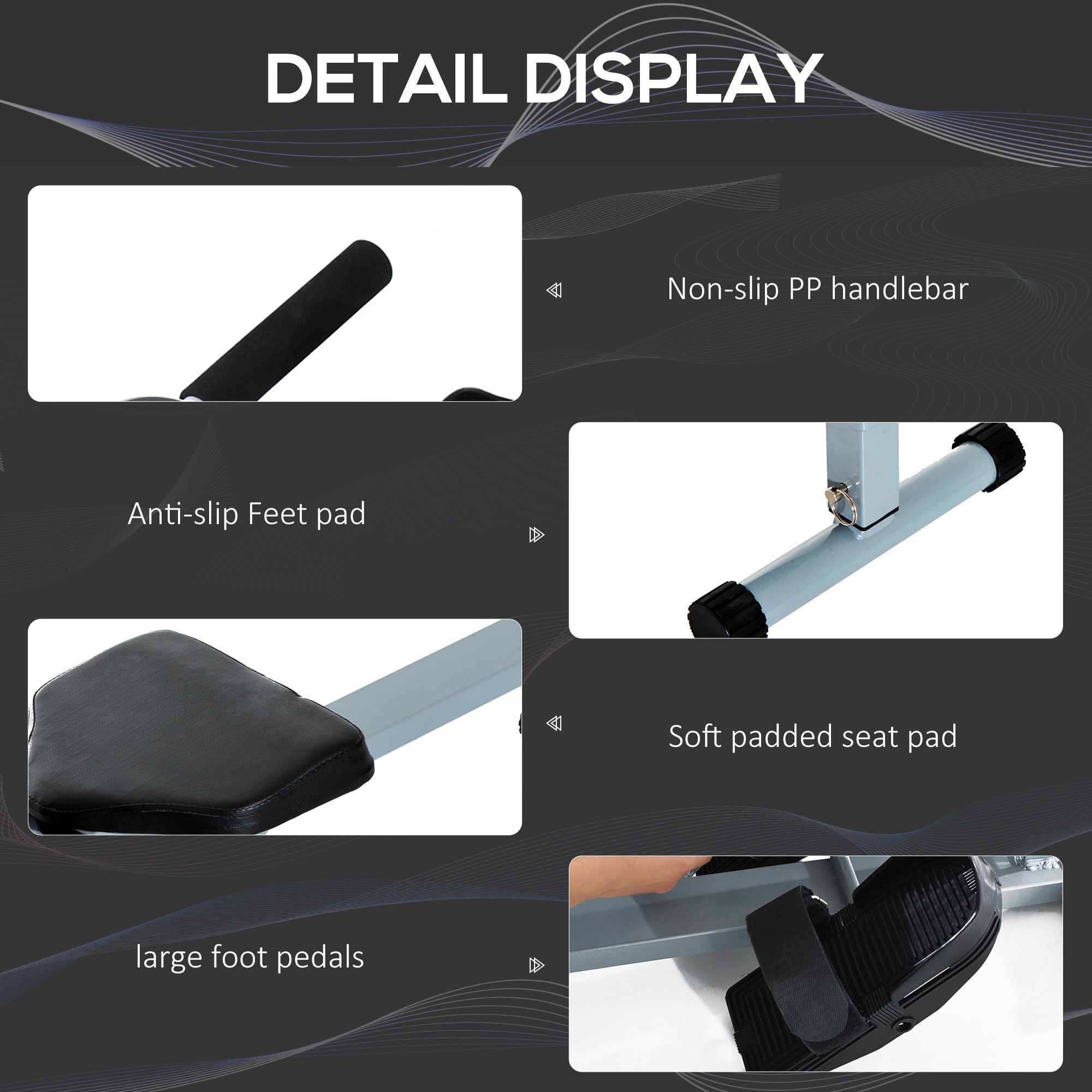 Kozy Rowing Machine Cardio Rower Workout Fitness Body Tonner Home Gym Training