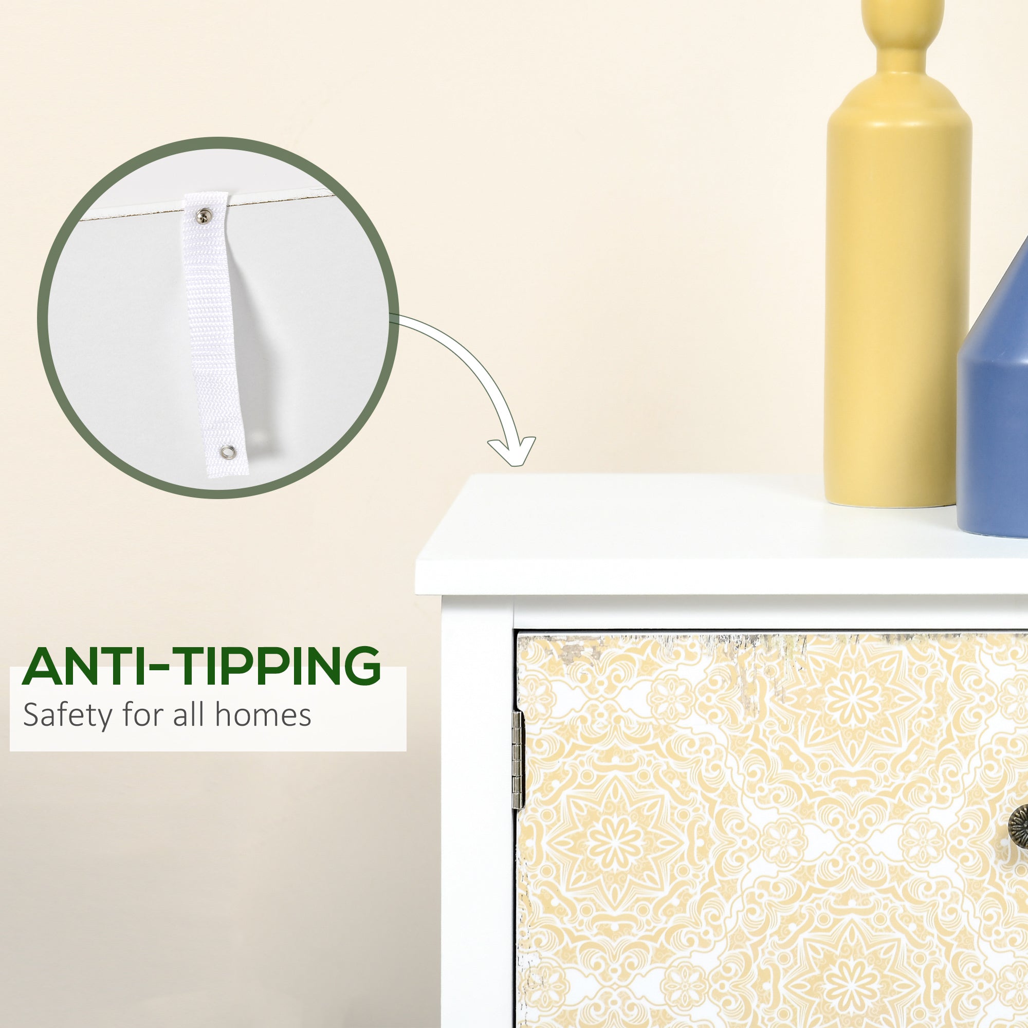 Kozy Drawer Table Sideboard Multi-purpose Storage Chest Shabby Chic Entryway Living Room Bedroom Furniture Organizer Unit