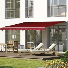 Kozy Manual Retractable Patio Awning Shelter UV Protection, 2.5mx2m