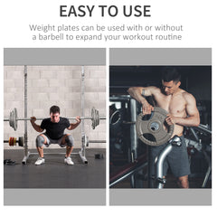 Kozy Set of 4 Weight Plate for 2 inch/5cm hole Dumbbell Handle Bar 15kg Dumbbell Plates Barbell Weight 2 x 5kg, 2 x 2.5kg