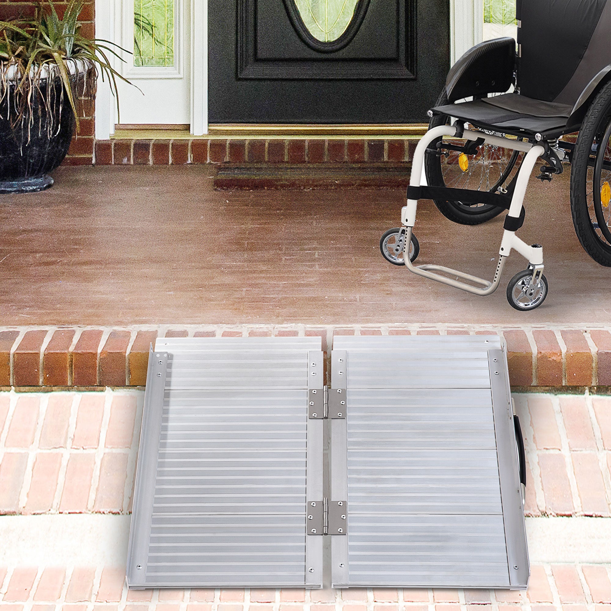 Kozy 2ft Folding Aluminum Wheelchair Ramp Scooter Portable Mobility Assist Suitcase Access Aid Disabled