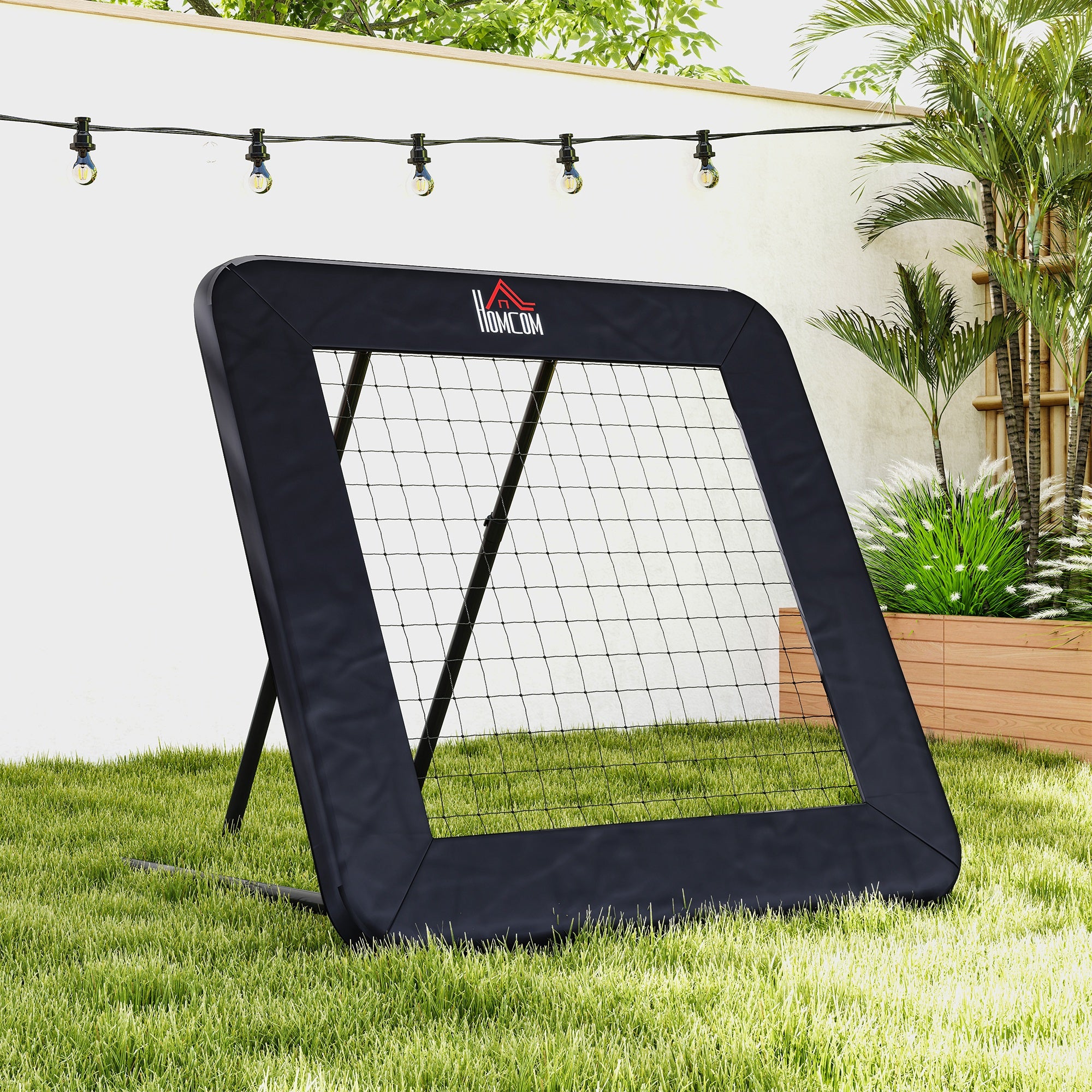 Kozy Football Training Net Target Goal, with Adjustable Angles - Black