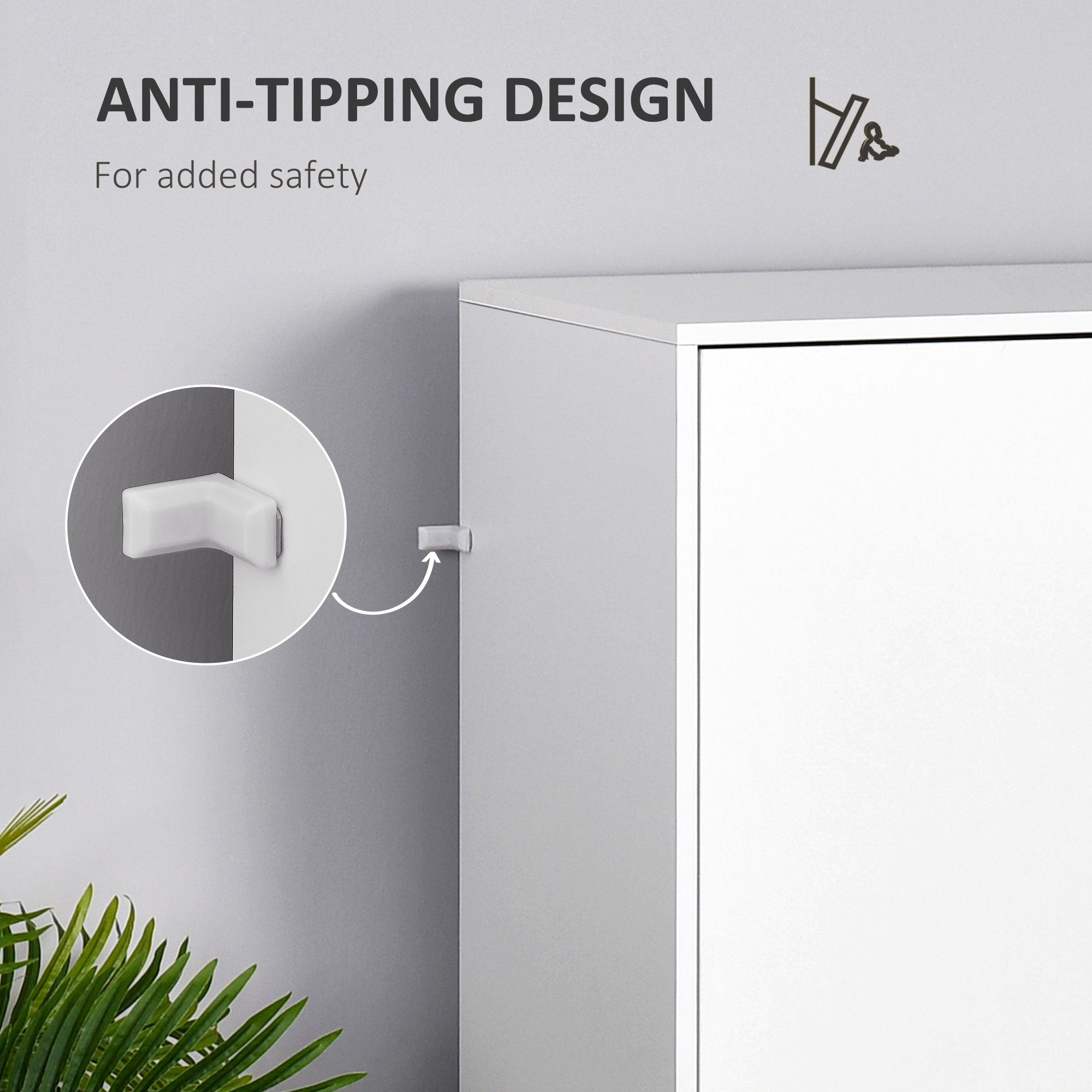 Kozy 2-Door Clothes Wardrobe w/ Rail Shelf 2 Drawers Wood Feet Elegant Home Storage Organisation Furniture Dresses Coats Blankets Shoes White