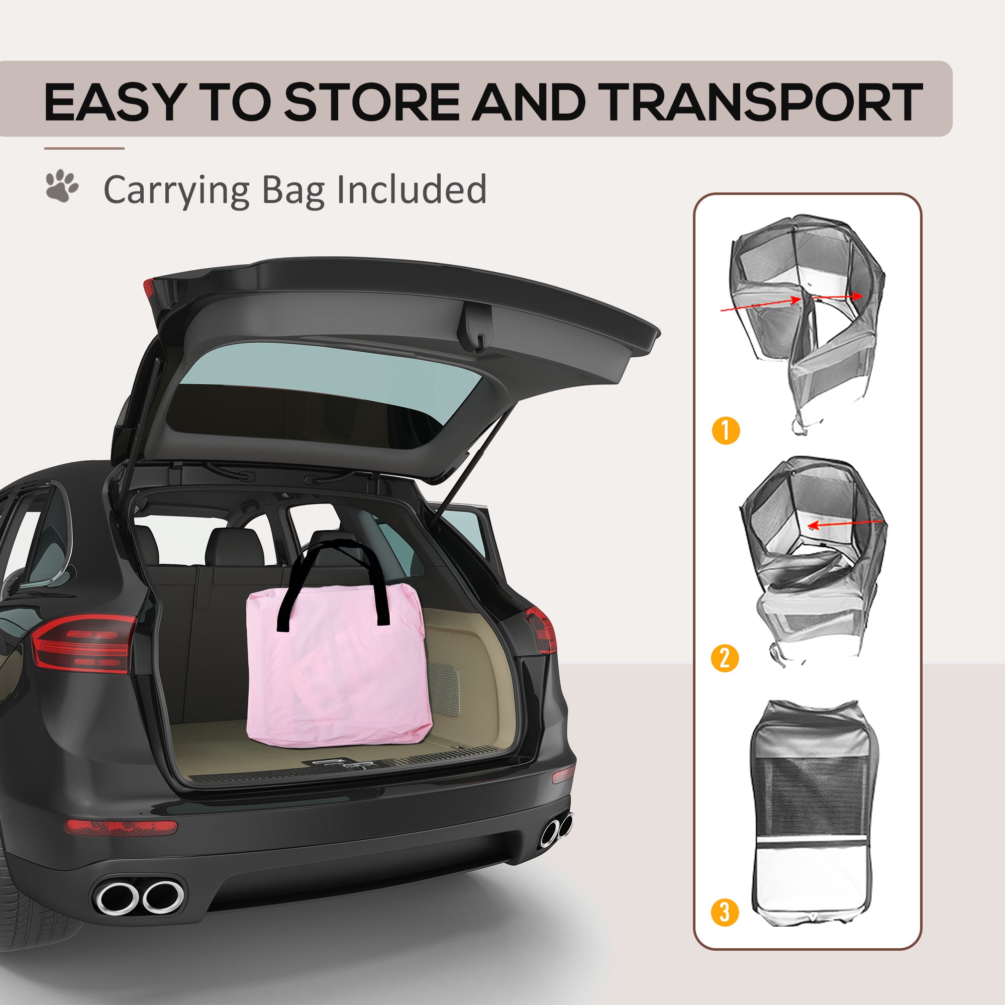 Kozy Portable Cat Dog Playpen Pet Puppy Rabbit Guinea Pig Pen Run Dia 90 x 41H cm Indoor & Outdoor Pink