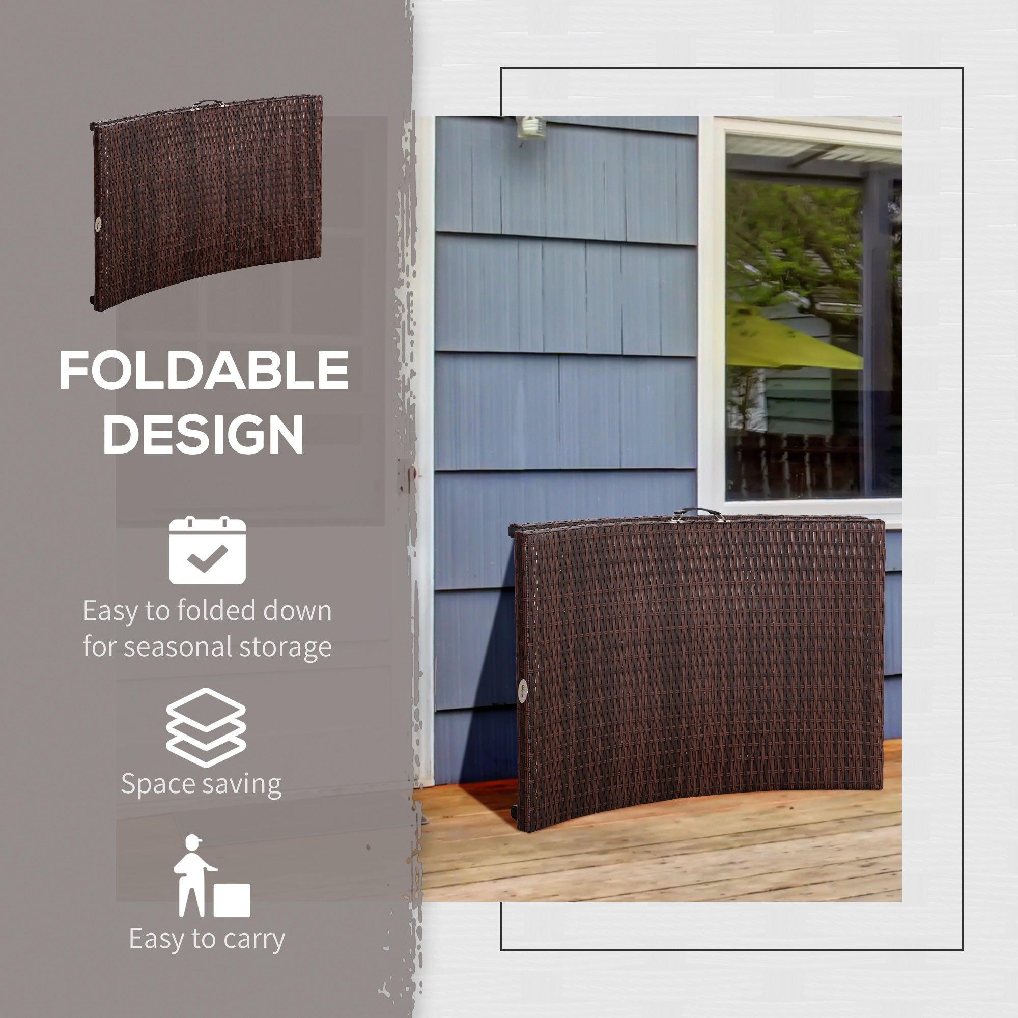 Kozy Rattan Folding Sun Lounger Outdoor Chair with Cushion and Pillow Cream White