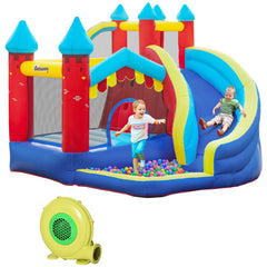 Kozy - Kids Bouncy Castle, with Slide, Pool, Trampoline, Climbing Wall, Blower