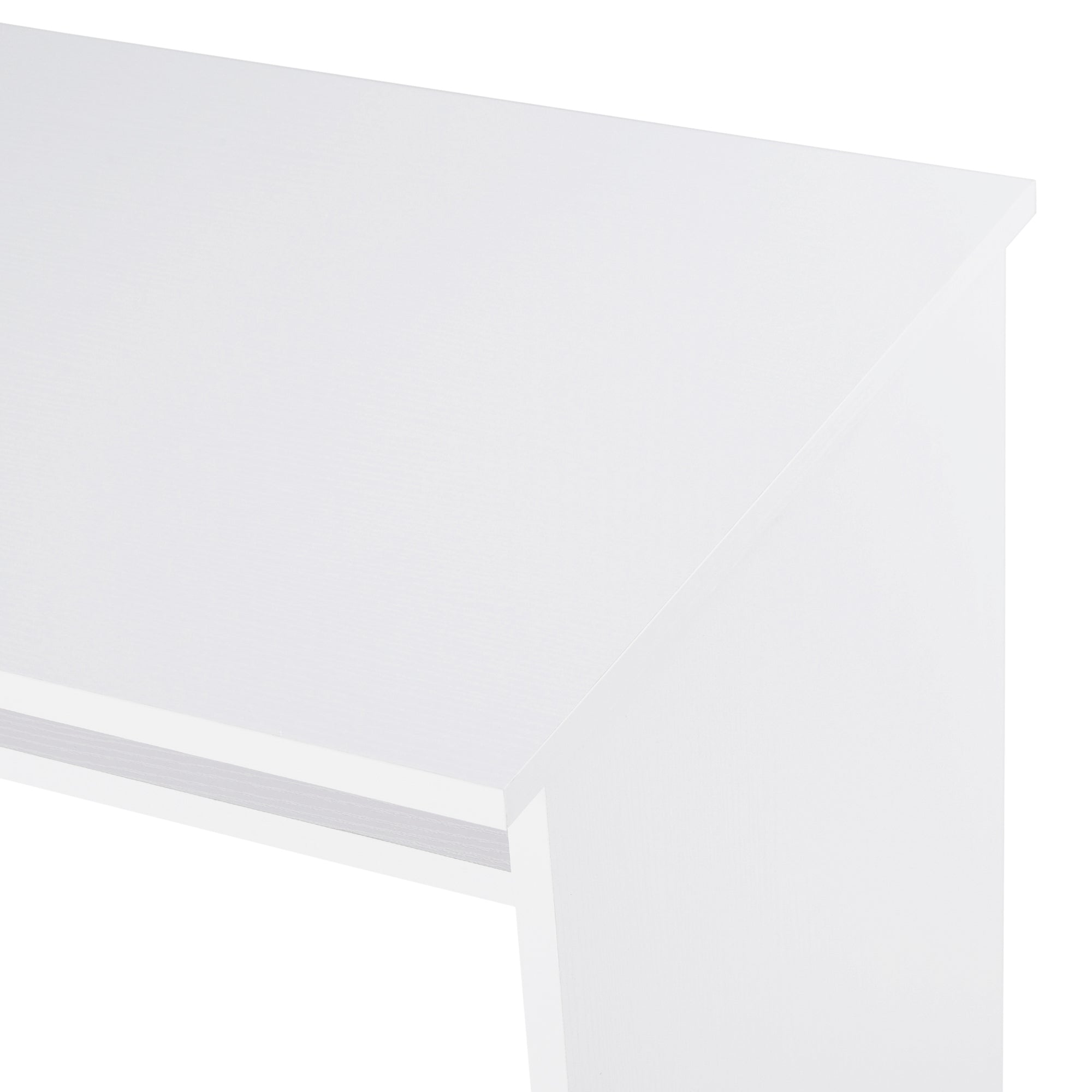 HOMCOM Writing Desk with Storage, Compact Workstation for Home Office, 90W x 50D cm, White