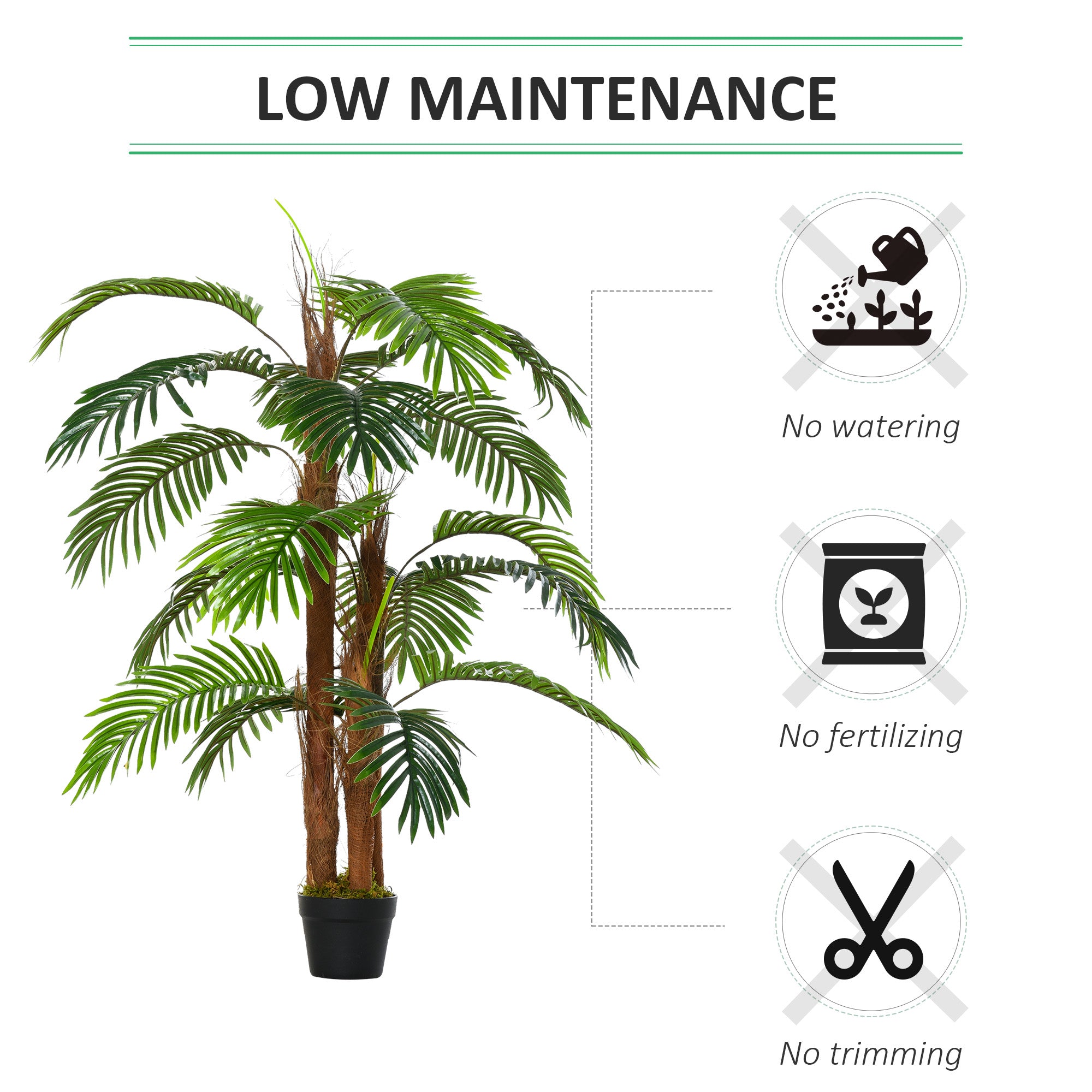 Kozy Artificial Plant Bamboo Artificial Tree Height 120 cm with Pot for Home Indoor Decor