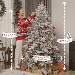 Kozy - 6ft Snow Flocked Artificial Christmas Tree