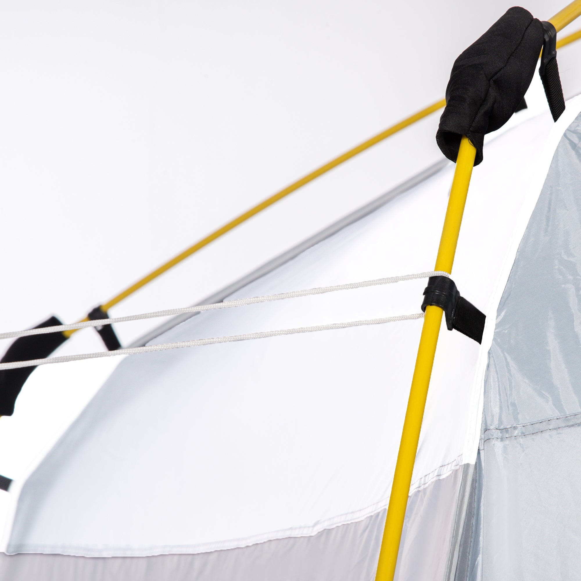 Kozy 4 Person Automatic Camping Tent, Outdoor Pop Up Tent, Portable Backpacking Dome Shelter, Light Grey