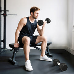 Kozy 2x6kg Hex Dumbbells Set Rubber Dumbbells Weight Lifting Equipment Fitness Home Gym