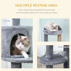 PawHut Deluxe Cat Tree with 3