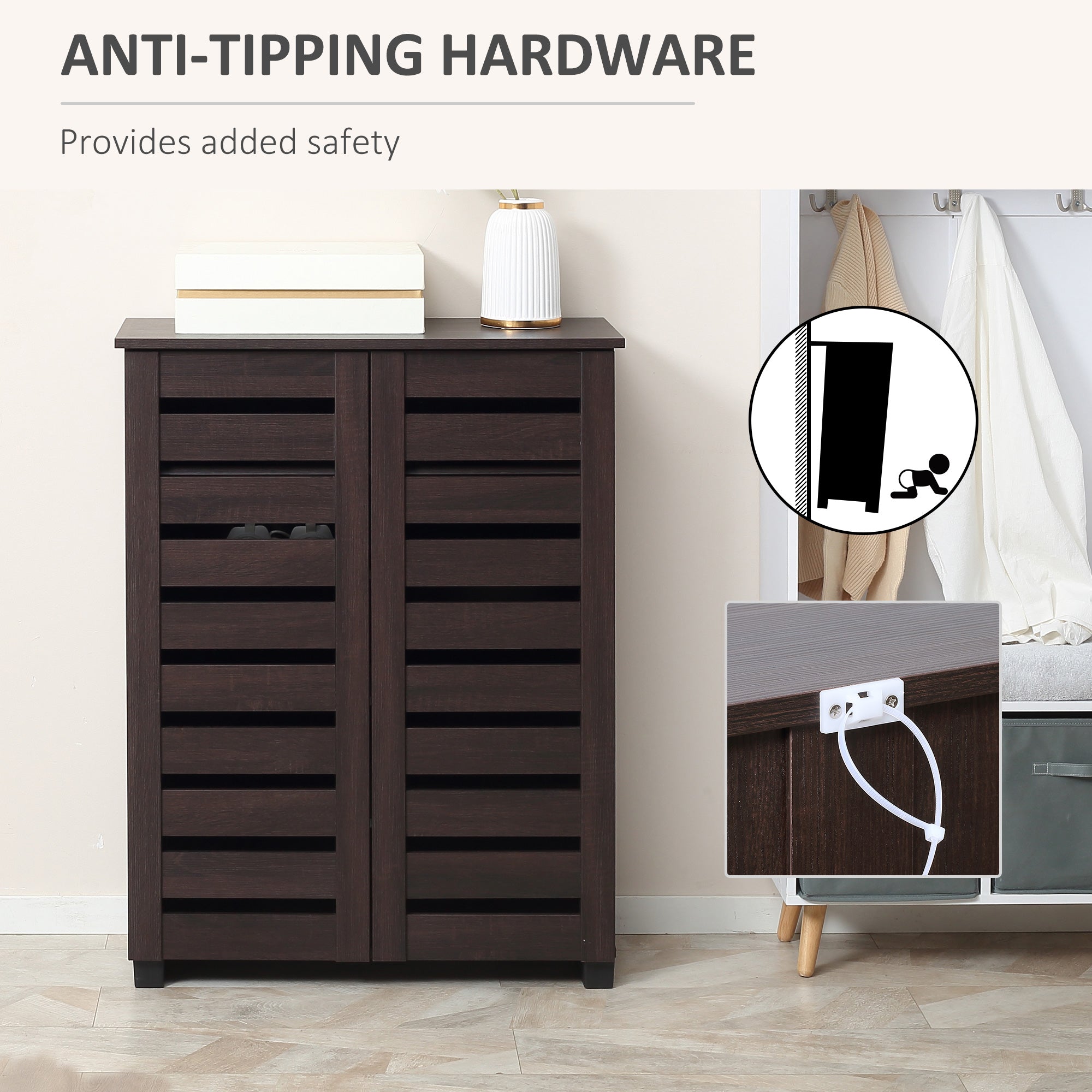 Kozy 15 Shoe Storage Cabinet - Wood-Effect