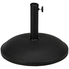 Kozy 25 kg Parasol Base, Heavy Duty Concrete Patio Umbrella Stand with Adjustable Knob, 49 cm Round Garden Parasol Holder for 35 to 48 mm Poles, Black