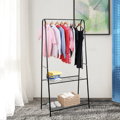 HOMCOM Metal Clothes Rack Coat Garment Hanger Hallway Organiser Hanging Rail Stand 2