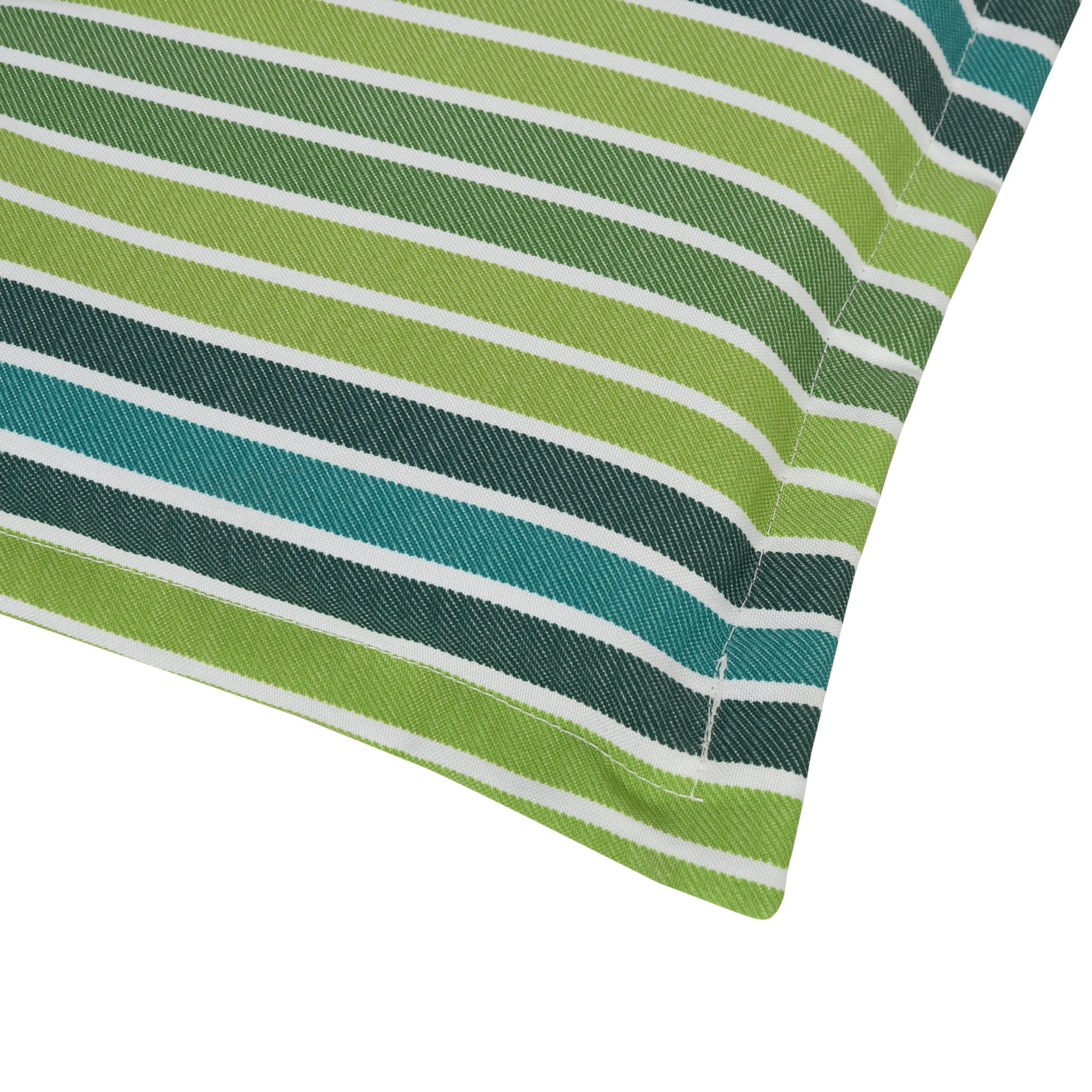 Outsunny Rattan Furniture Cushion Pad Set, Polyester Green Stripes Seat Cushions for Patio Conversation Set, Set of 2.