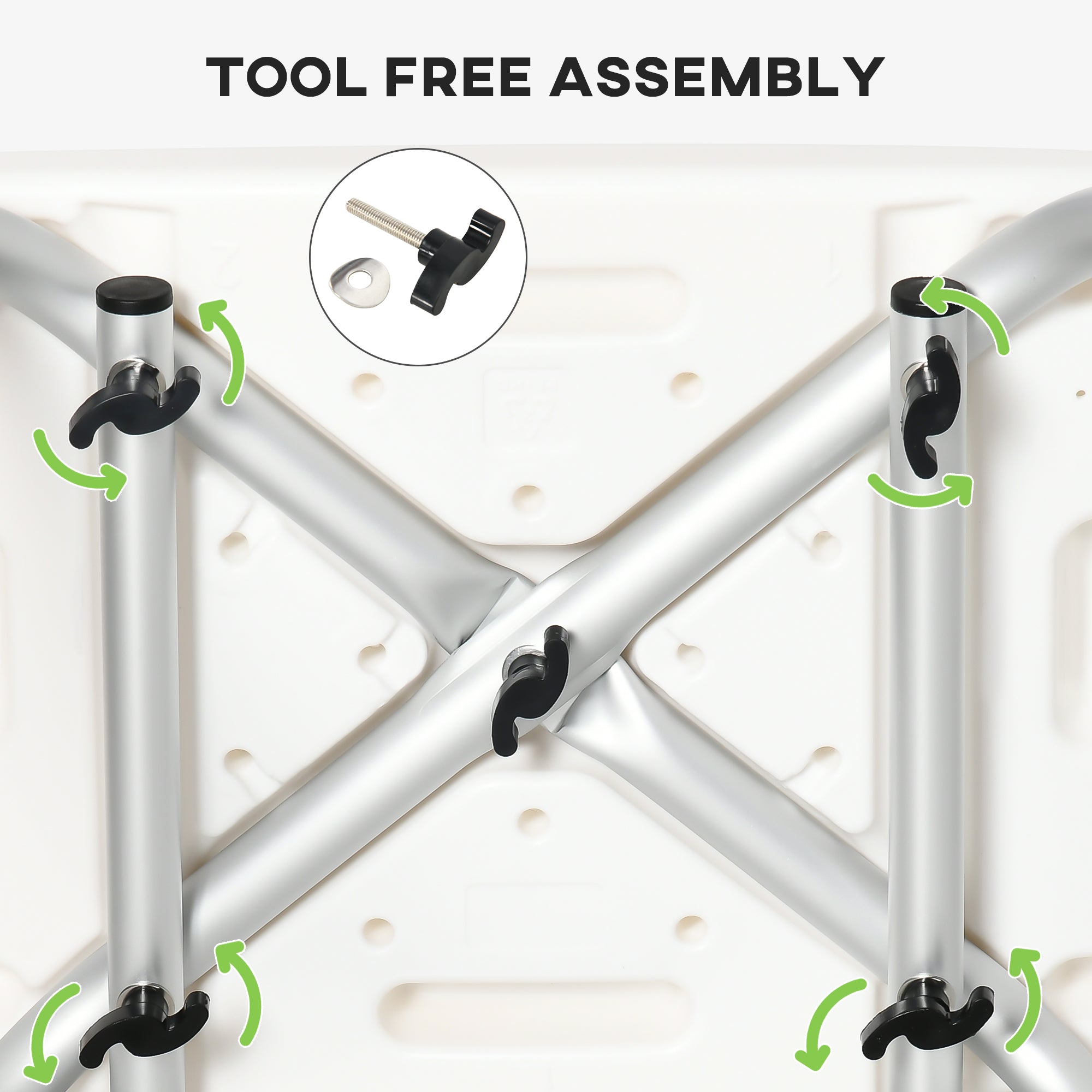 Kozy Shower Stool with Backrest, Height Adjustable Shower Chair with Anti-slip Foot Pads, Shower Head Holder, Green