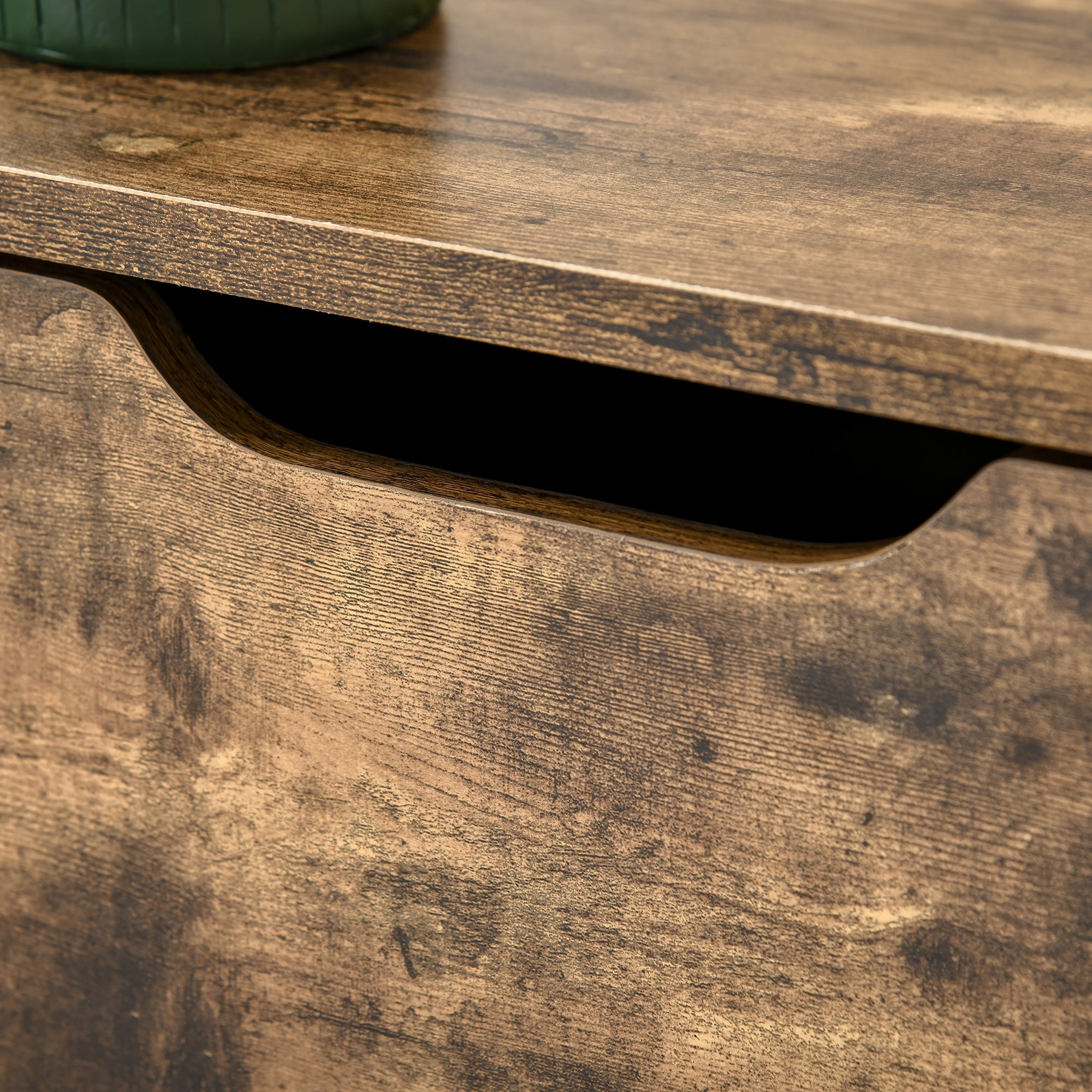 Kozy Industrial Shoe Cabinet with 2 Flip Drawers, Narrow Shoe Storage Cabinet for 12 Pairs, Freestanding Slim Shoe Storage Organiser for Entryway, Hallway, Rustic Brown