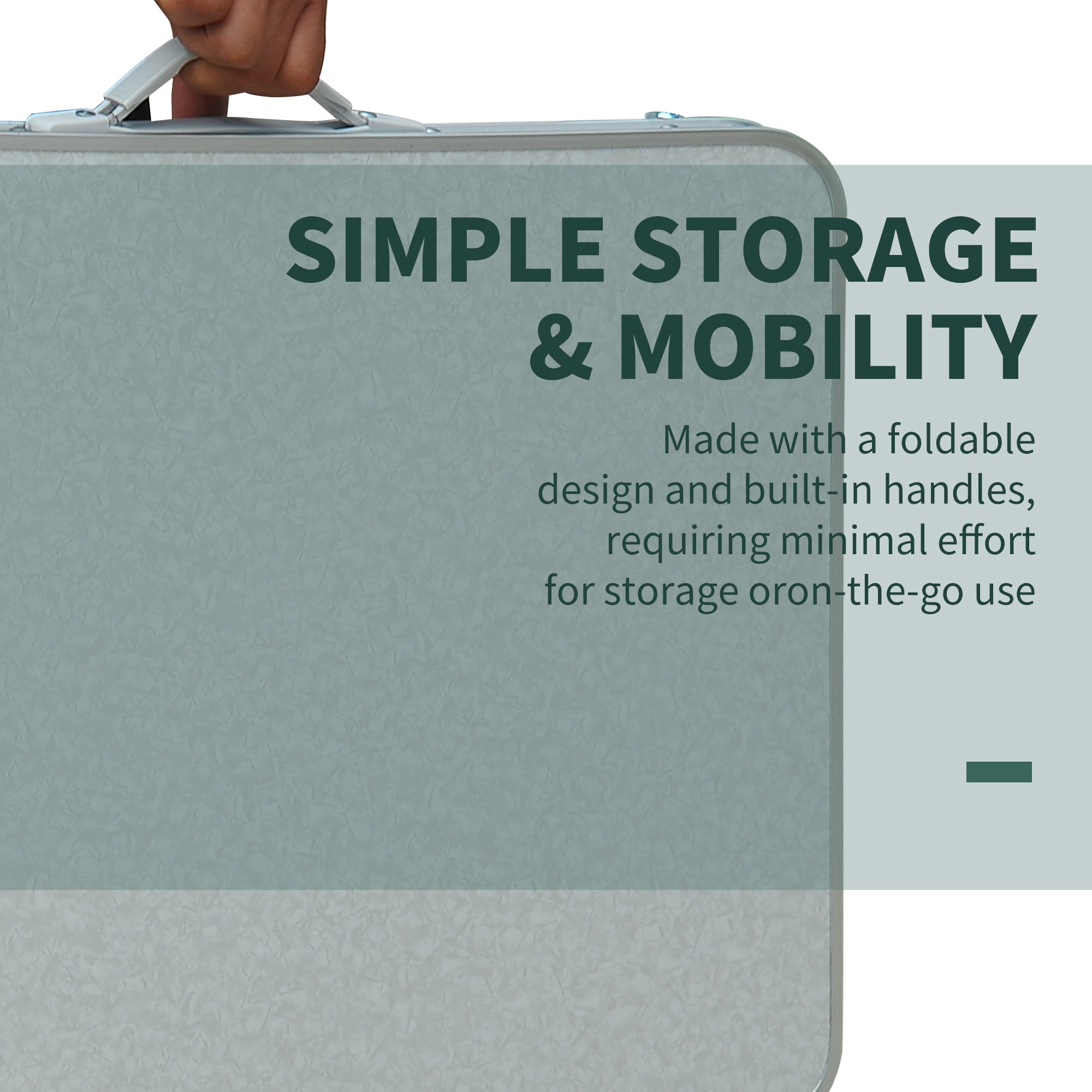 Kozy Patio Foldable Picnic Table-Silver