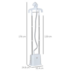 HOMCOM Upright Garment Clothes Steamer with 6 Steam Setting, 45s Fast Heat