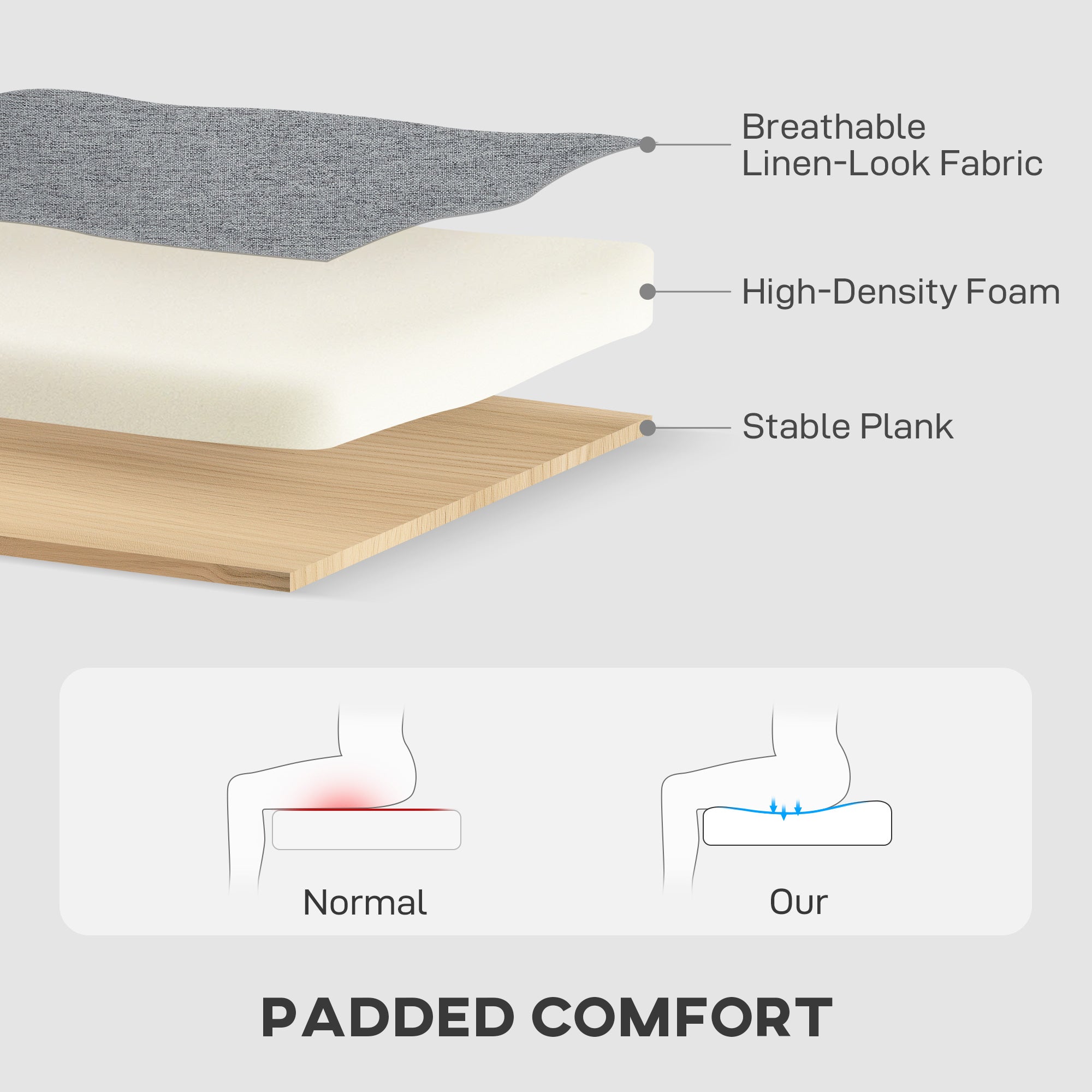 Kozy Three-Seater Storage Sofa Bed - Grey