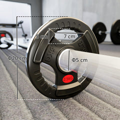 Kozy Olympic Weight Plates, 2"/5cm Weight Disc Pair with Tri-Grips, 2 x 2.5kg Dumbbell Plates for Weightlifting and Strength Training Home Gym Fitness Workout, Black