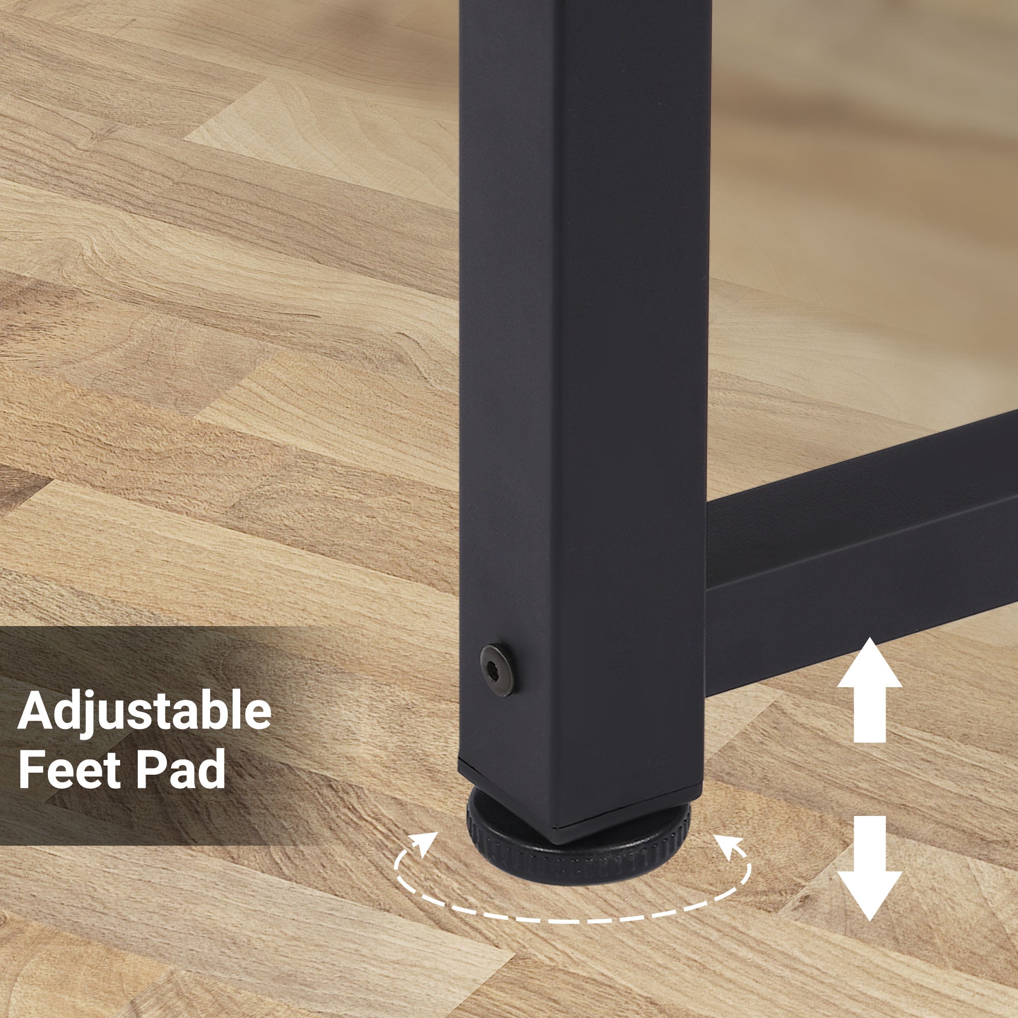 Kozy Computer Desk, Writing Table, 120 x 60 x 76cm Workstation for Home Office, Study with Metal Frame, Simple Assembly, Black