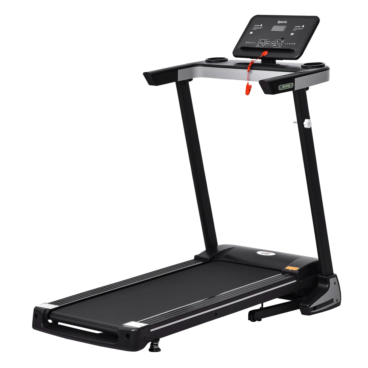 Kozy Folding Treadmill for Home Motorised Running Machine w/ LCD Display Black