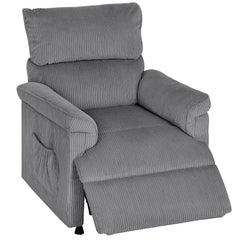 Kozy - Corduroy Electric Massage Recliner - Grey