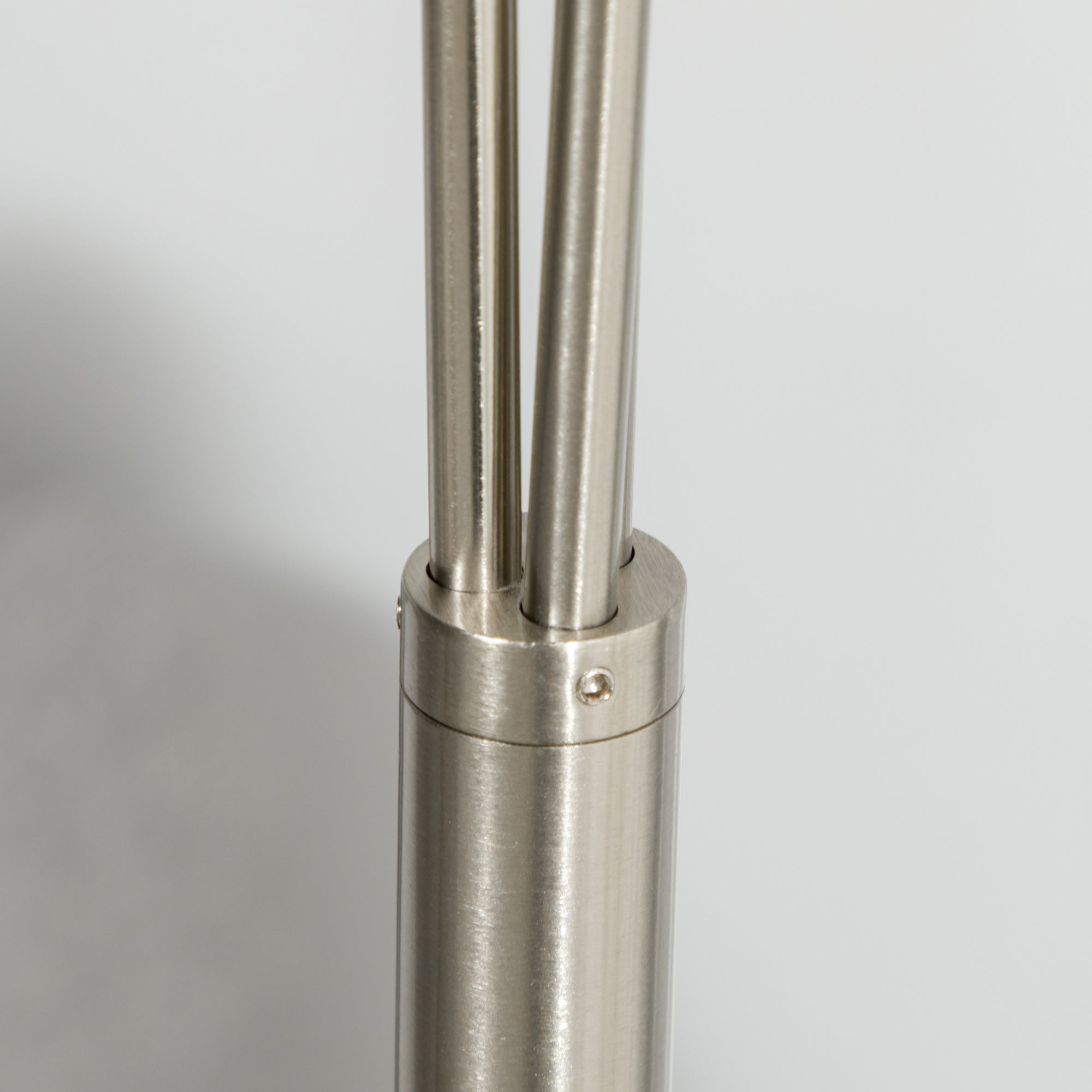 Kozy 3-Light Upright Floor Lamps for Living Room, Modern Standing Lamp for Bedroom with Steel Base, Bulb not Included, Silver