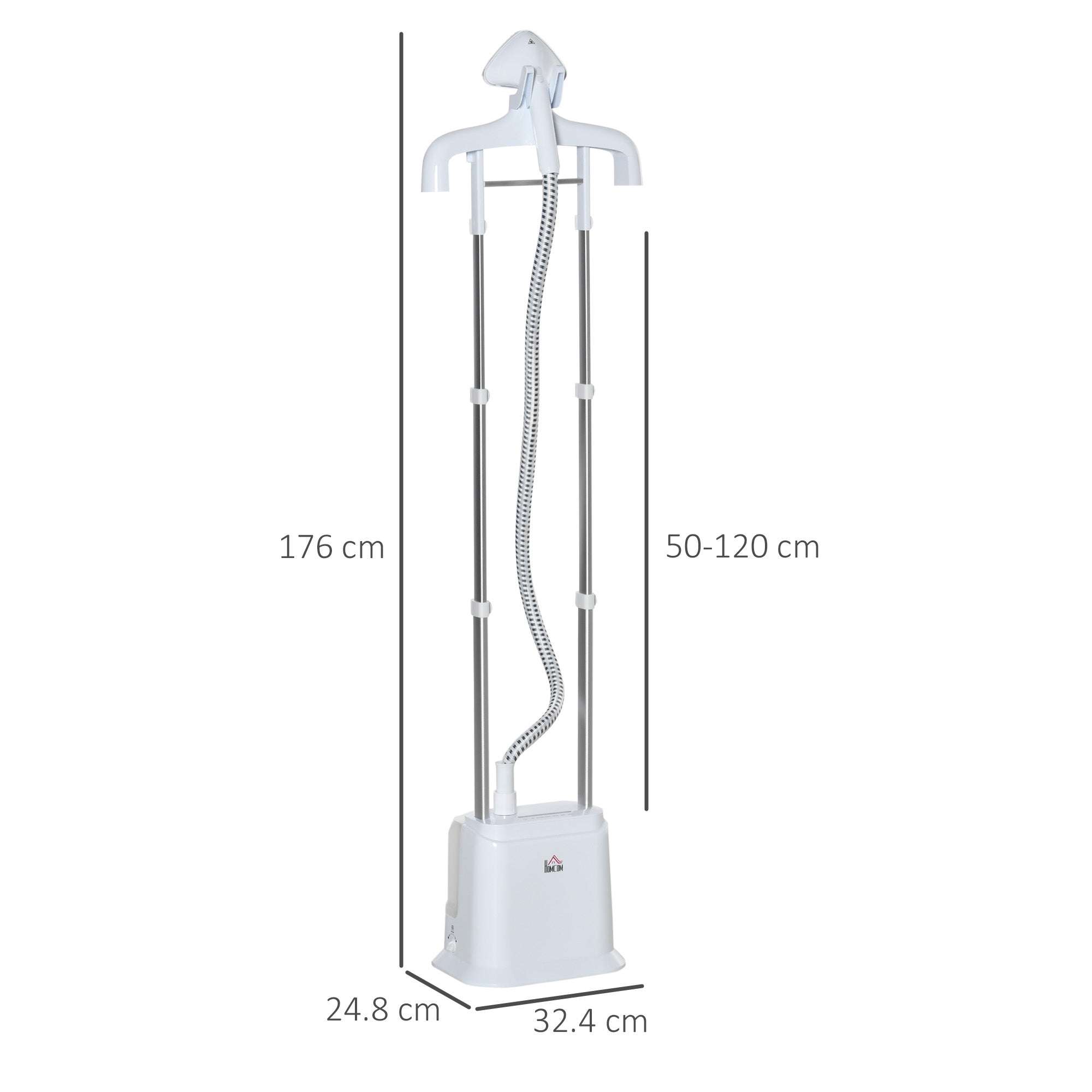 Kozy Upright Garment Clothes Steamer with 6 Steam Setting, 45s Fast Heat-up, 1.7L Water Tank and 35g/min steam flow, Wrinkle and Odour Remover Suitable for all Fabrics, 1960W, White