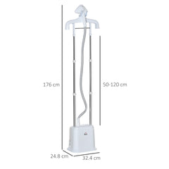 Kozy Upright Garment Clothes Steamer with 6 Steam Setting, 45s Fast Heat-up, 1.7L Water Tank and 35g/min steam flow, Wrinkle and Odour Remover Suitable for all Fabrics, 1960W, White