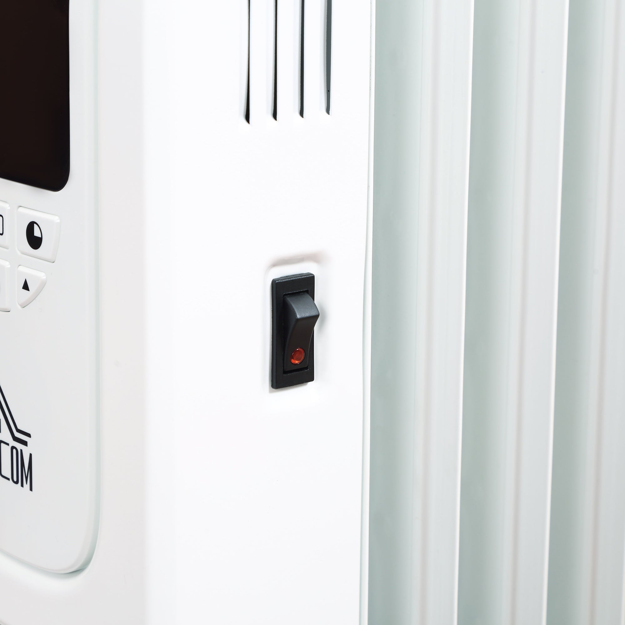 Kozy 1500W Digital Oil Filled Radiator, 7 Fin, Portable Electric Heater with LED Display, Built-in Timer, 3 Heat Settings, Safety Cut-Off and Remote Control, White