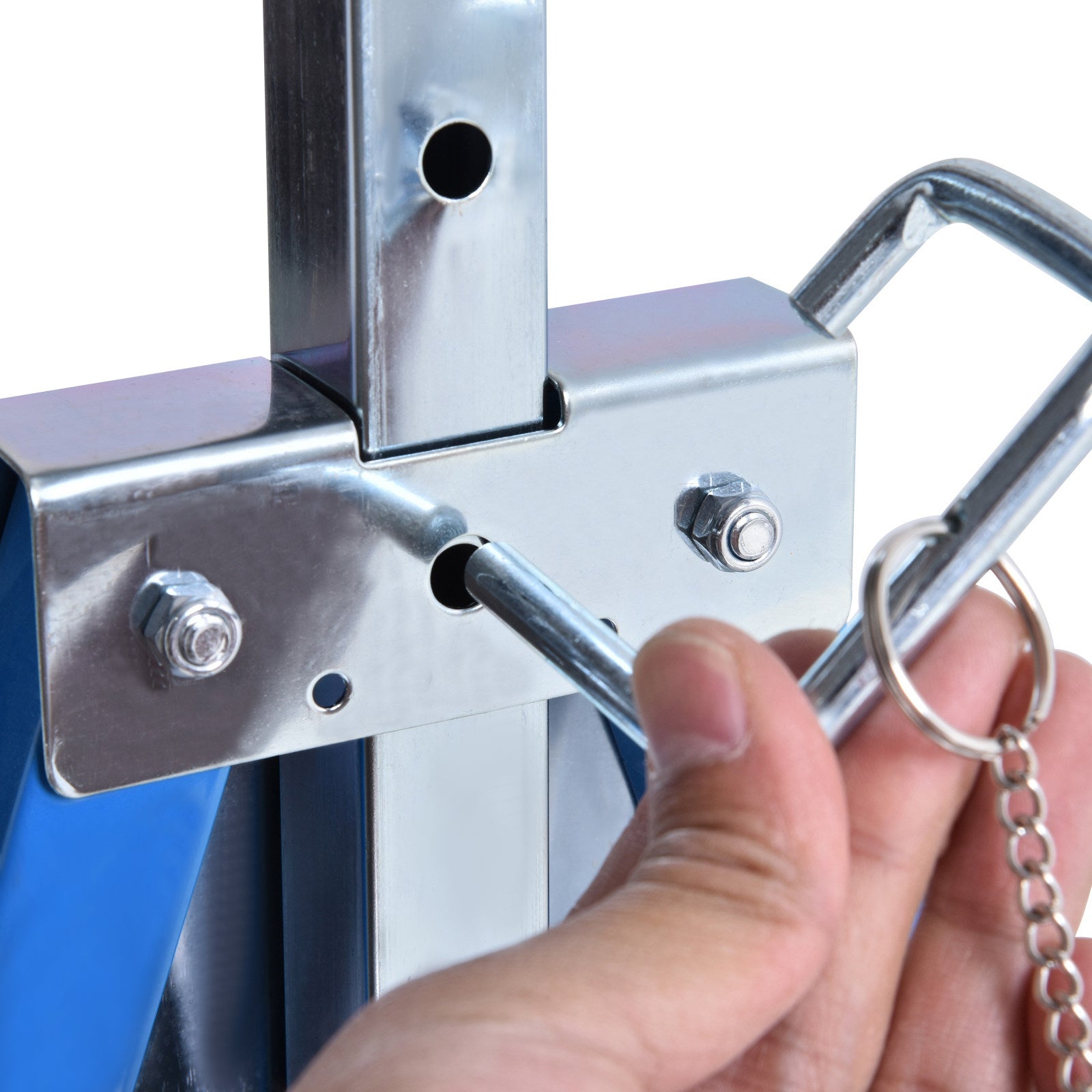 Kozy Set of 2 Adjustable Telescopic Builders Trestle, DIY Steel Work Bench Carpenter, Folding Saw Horse Tools Blue