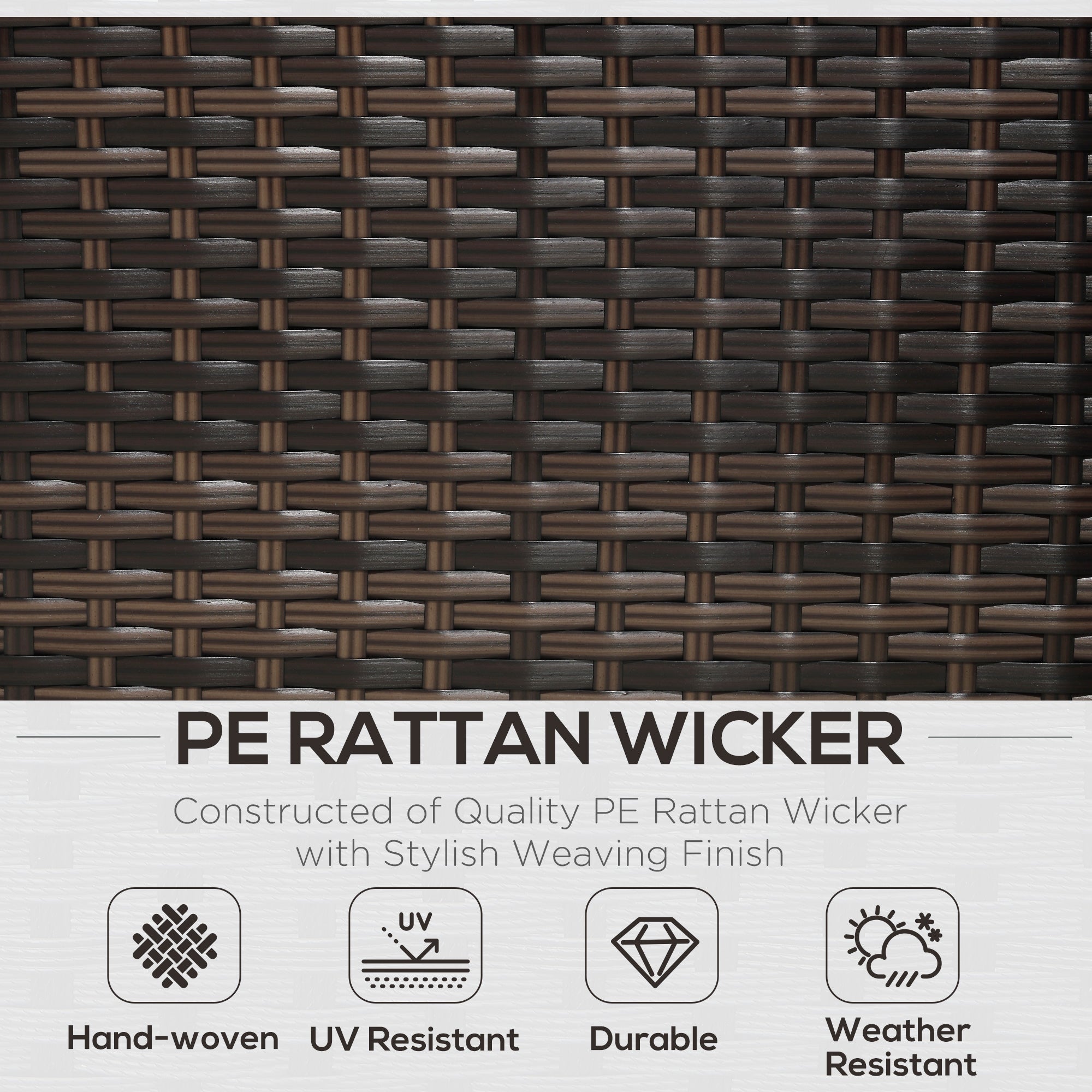 Kozy 3 Pieces Rattan Garden Furniture Sofa Set, 4 Seater Garden Corner Sofa with 5-Level Reclining Sun Lounger and Storage Coffee Table, Outdoor Furniture Conservatory Set with Cushions, Brown