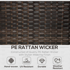 Kozy 3 Pieces Rattan Garden Furniture Sofa Set, 4 Seater Garden Corner Sofa with 5-Level Reclining Sun Lounger and Storage Coffee Table, Outdoor Furniture Conservatory Set with Cushions, Brown