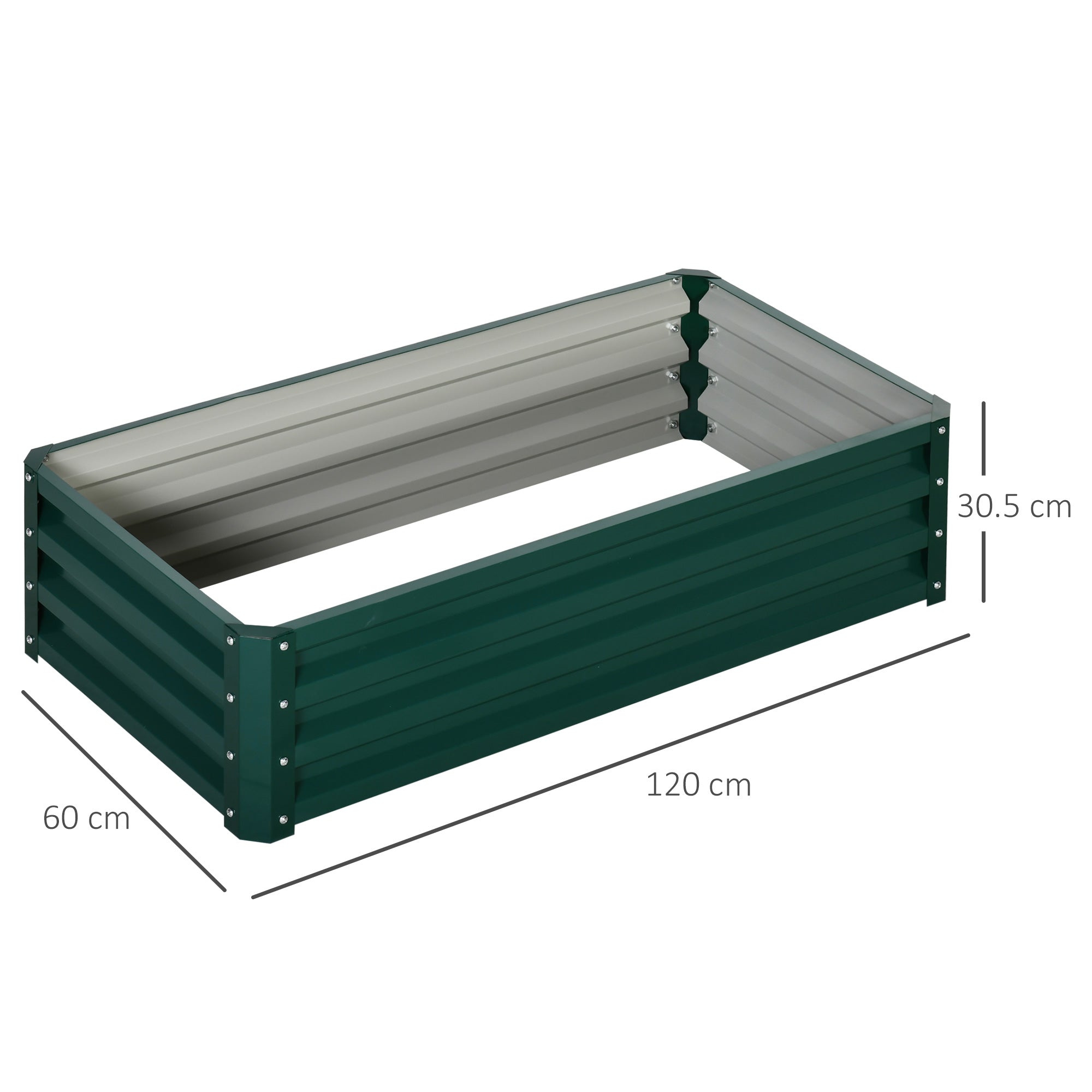 Kozy Raised Beds for Garden, Galvanized Outdoor Planters, for Herbs and Vegetables, Use for Patio, Backyard, Balcony, Green
