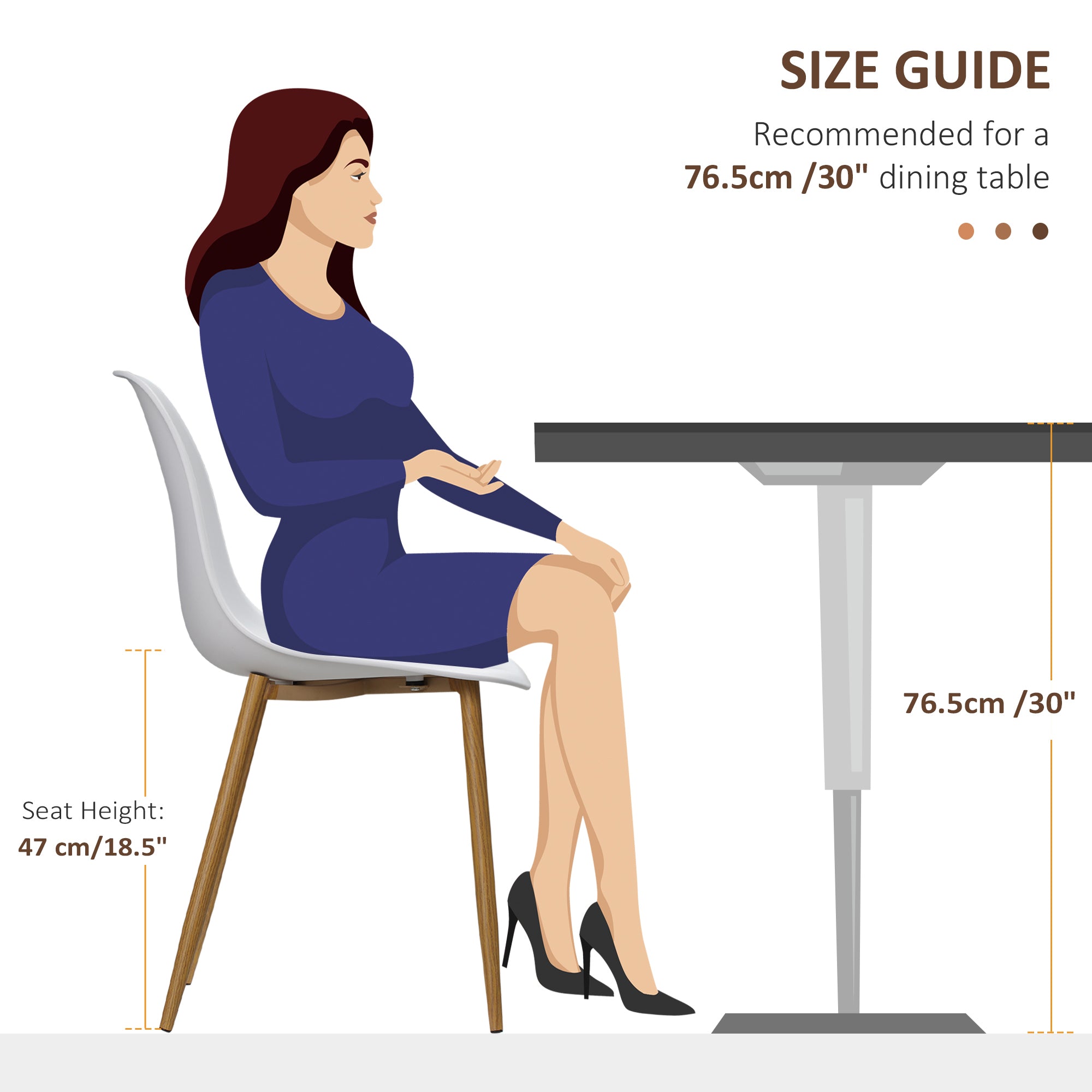 Kozy Modern Dining Chairs Set of 4, Kitchen Chairs with Backrest and Steel Legs for Dining Room, Living Room, White